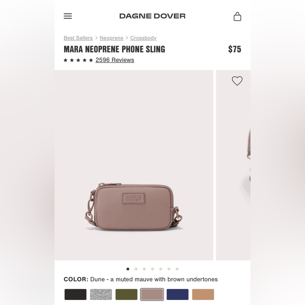 Dagne Dover Mara Neoprene Phone Sling in Dune